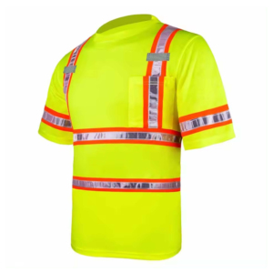 เสื้อยืดนิรภัย ANSI Class 1 สำหรับงานกลางแจ้ง/ในสถานที่ทำงาน ทรงปกติสำหรับผู้ชาย แห้งเร็ว ระบายอากาศได้ดี พร้อมแถบสะท้อนแสงสูง - Product Image 3