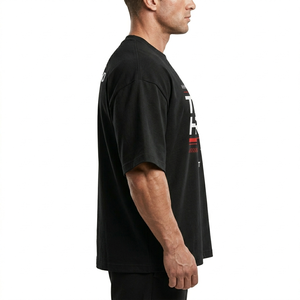 เสื้อยืดออกกำลังกายไซส์ใหญ่ ระบายอากาศได้ดี ผ้าฝ้าย 100% 240 GSM หนานุ่ม ใส่ได้ทั้งชายและหญิง สไตล์สตรีทแวร์ รับผลิตแบบ OEM ODM ทั้งด้านหน้า - Product Image 3