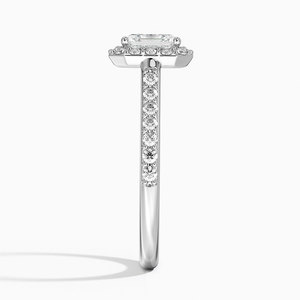 BOJ <b>Ring</b> 099 Asscher Cut 925 <b>Silver</b> Halo Stone Prong Setting <b>Solitaire</b> Diamond <b>Ring</b> 2ct D Color VVS1 Moissanite GRA Certified - Product Image 3