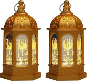 Linterna LED de Madera para Ramadán Kareem, Eid Mubarak, Lámpara de Mesa Islámica, Luz Nocturna con Diseño de Luna y Estrella, Decoración para el Hogar, Regalo, Funciona con Pilas - Product Image 2