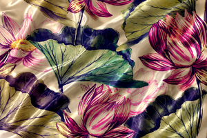 Tela de Satén Orgánica Floral, Mezcla de Seda y Algodón, Ligera, Tejida, 43/44 Pulgadas, Textil para el Hogar, Estilo Liso, Transpirable, para Vestidos y Cortinas - Product Image 4