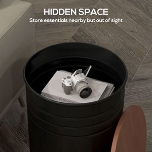 Set di 2 sgabelli per bambini con coperchio in legno e struttura in metallo e spazio di archiviazione nascosto per camera da letto - Product Image 5