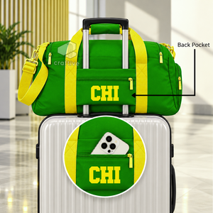 Chi Eta Phi Sorority Women's Cordura <b>Duffel</b> Weekender <b>Bag</b> With Shoe Compartment <b>Travel</b> Sports Zippered Carryall <b>Bag</b> - Product Image 5