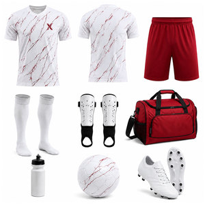 El Mejor Conjunto de Ropa de Fútbol para Clubes, Equipación de Entrenamiento de Fútbol, Diseño Personalizado, Camiseta y Pantalones Cortos, Tallas Grandes para Adultos, Transpirable, Absorbe la Humedad, 100% - Product Image 1