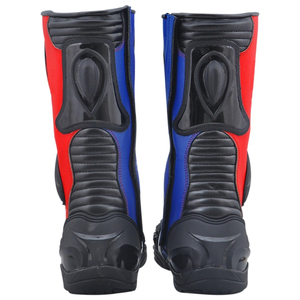 Bottes de moto en cuir véritable CE, respirantes, imperméables, coupe-vent, pour l'automne, multicolores, unisexes, adultes, grandes tailles - Product Image 3