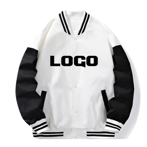 High Quality 100% Cotton Windproof Eco-Friendly <b>Men</b> College Sleeves Custom Baseball Bomber Letterman <b>Jacket</b> - Product Image 1