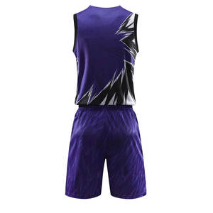 Tenue de basketball sportive au design moderne, impression de logo personnalisée, couleur unie sur le devant, respirante et anti-humidité - Product Image 3