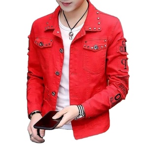 แจ็กเก็ตยีนส์มีฮู้ดมีตัวอักษรลำลองสำหรับผู้ชายพร้อมกางเกงยีนส์ชุดฤดูหนาวมีสไตล์ - Product Image 4