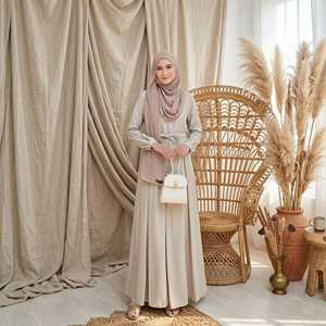 Hot Sale Muslim Niqab for Women Hijab Head Scarf Shawl Solid Chiffon Jersey Satin Eid--Adha - Product Image 3