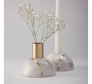 Candle Holders Indoor Outdoor Timeless Elegance Enduring Quality Home Hotel Villa Decor Marble White Modern Design Durable - Product Image 2