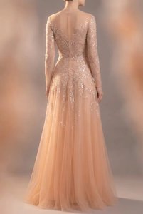 Elegante Vestido de Noche de Sirena con Lentejuelas Pesadas, Diseño de Cuello en V Profundo, Vestidos de Gala de Lujo Estilo Árabe, Ropa para Banquetes, Precio al por Mayor - Product Image 2