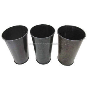 Maceta de jardín redonda galvanizada con acabado de Color marrón, maceta de jardín redonda inteligente, accesorios de jardín - Product Image 5