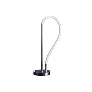 Lampada da tavolo a tubo LED Elastilight da 20,25 pollici con estremità magnetica, lampada da scrivania contemporanea in cromo argento - Product Image 1