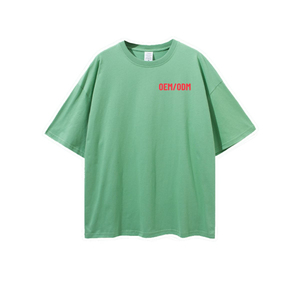 เสื้อยืดทรงบ็อกซี่ แขนตก ทรงครอป สำหรับผู้ชาย ผ้าคอตตอน 100%  แบบเรียบ ไม่มีลาย สั่งทำได้ - Product Image 5