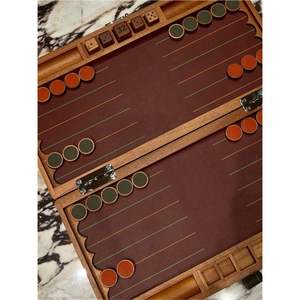 Tablero de Backgammon Plegable de Madera Personalizable, Juego de Mesa Familiar Clásico - Juego de Backgammon Portátil de 15 Pulgadas para Decoración de Bares, Clubes y Hogares - Product Image 4