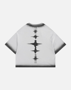 เสื้อยืดโอเวอร์ไซส์คุณภาพสูงสำหรับผู้ชาย แขนสั้น คอกลม ผ้าฝ้ายถัก 100% ลายมัดย้อม สไตล์มินิมอล ลายเรียบ - Product Image 2
