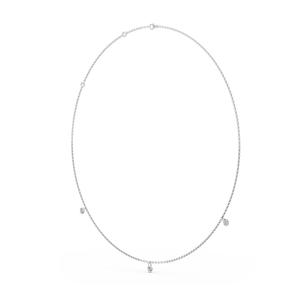 Preciosa Cadena con Colgante de Diamante Cultivado en Laboratorio, Corte Redondo Perforado, 18 Pulgadas - Product Image 3