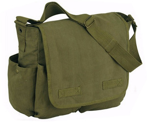 Sacs messagers en toile avec poches latérales et fermeture à boucle, motif uni, plusieurs tailles - Product Image 6