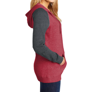 Sudadera con Capucha para Mujer, Color Rojo Jaspeado, Tejido Transpirable, Corte Regular, Estilo Casual Urbano, Poliéster/Algodón, Personalizable - Product Image 3