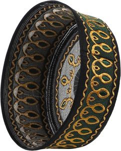 Chapeau Kufi de prière musulman pour homme, broderie islamique, bonnet, casquette, couvre-chef arabe, omanais, turc, cadeau pour le Ramadan et l'Aïd - Product Image 4