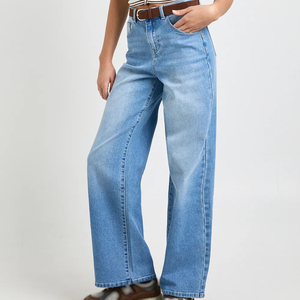 Women Straight Streetwear Sexy Embroidery Bow Denim Eco-Friendly Wholesale Supplier Custom Brand High Quality Factory Direct - Product Image 1