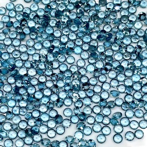 Topaze bleue de Londres naturelle, taille ronde 3 mm, topaze calibrée, pierres précieuses en vrac, prix de gros, lot de pierres précieuses en vrac pour la fabrication de bijoux - Product Image 2