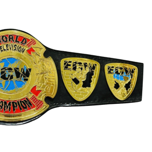 Ceinture de champion du monde de la télévision ECW - Ceinture sportive personnalisable avec détails dorés - Article de collection haut de gamme pour les fans de lutte - Product Image 4