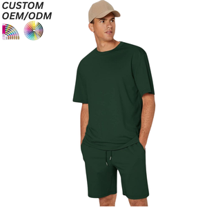 Ensembles de t-shirts décontractés en coton respirant pour hommes, style streetwear, avec logo personnalisé, support OEM/ODM pour la fabrication de marques - Product Image 5