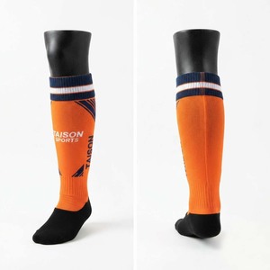 Chaussettes de hockey sur gazon en laine/spandex de qualité supérieure, 200 GSM, violet, or, blanc, tricot côtelé uni, logo personnalisé, chaussettes d'équipe, séchage rapide, respirantes - Product Image 1