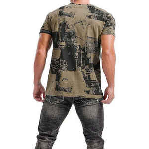 เสื้อยืดลำลองผู้ชาย คอกลม ยืดได้ ทรงเข้ารูป - Product Image 1