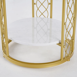 Newly Arrive Design Marble Top Stylish <b>Sofa</b> <b>Side</b> <b>Tables</b> Gold Plated Metal End <b>Table</b> for Living Room, Drawing Room, Office - Product Image 6