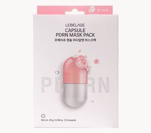 Mascarilla Facial en Cápsulas PDRN LEBELAGE 28ml, Cosméticos Coreanos, Mascarilla Facial Intensiva, Caja de 10 Unidades, Venta al Por Mayor - Product Image 1