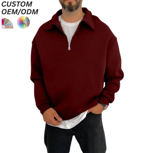 Sweat-shirt surdimensionné brodé de qualité supérieure pour homme, col rond, style décontracté urbain, logo personnalisé, support OEM ODM pour la vente en gros - Product Image 1