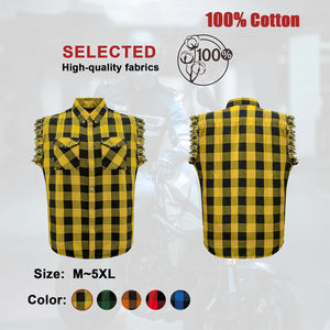 Camiseta de Franela sin Mangas con Botones para Hombre, Color Amarillo y Negro, de Alta Calidad, Secado Rápido, Antiarrugas, Transpirable para Primavera - Product Image 5