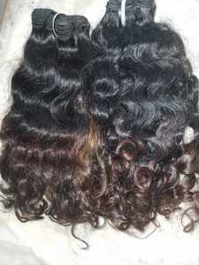 Cabello Humano Rizado Indio, Textura Virgen Natural, Rizos Suaves y Voluminosos, Negro Natural, Sin Enredos, Acabado Liso - Product Image 3