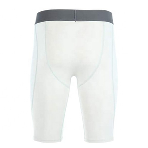 Shorts Bermuda Homme Blancs Taille Mi-Haute Respirants en Coton Spandex Décontractés à Taille Élastique Tricotés Couleur Unie - Product Image 2