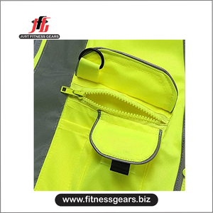 JUST FITNESS GEARS Gilet de sécurité d'hiver pour homme, 100 % polyester, à capuche, décontracté, long, avec fermeture éclair - Product Image 4