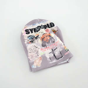 2026 Y2K Inspired High Street Knitted Beanie Hats Custom Design Woven Printed <b>Winter</b> Warm Street Fashion Trendy Beanies <b>Cap</b> - Product Image 4