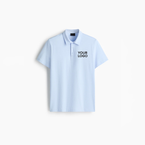 เสื้อโปโลชาย แขนสั้น ผ้าฝ้าย สีพื้น ระบายอากาศดี สไตล์ลำลอง พิมพ์โลโก้ด้านหน้าตามสั่ง - Product Image 1