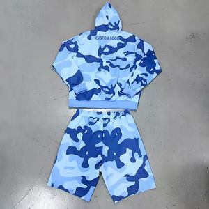 Conjunto Deportivo Personalizado de Dos Piezas, Sudadera y Pantalones Cortos para Hombre, Ropa Deportiva de Felpa, Conjunto Deportivo para Gimnasio, Atletismo y Entrenamiento - Product Image 2