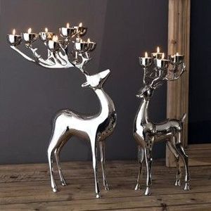 Elegant Handmade Aluminum Christmas Candle Holder Heat Resistant <b>for</b> Dining <b>Tables</b> <b>Fireplace</b> Mantels Shelves Seasonal Events - Product Image 2