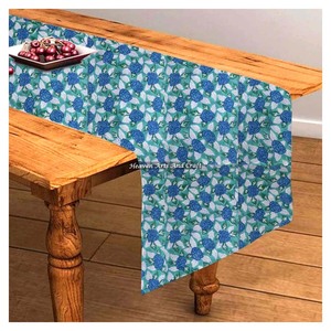 Indian Floral Hand Block Printed 100% Cotton Cloth Vintage Look Mid-Century Modern Home Decor For Wedding Events Home Decor - Product Image 3