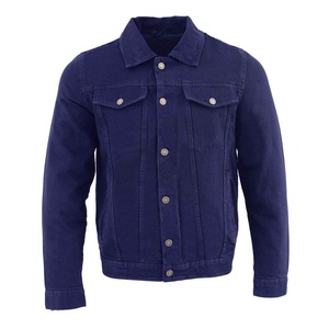 Veste en jean vintage élégante pour homme, personnalisable, tendance printemps, 100 % coton respirant, logo frontal - Product Image 1