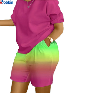 Conjuntos de 2 Piezas Personalizados de Moda para Mujer, Conjuntos de Verano, Camiseta y Pantalones Cortos, Conjuntos Deportivos Estampados para Mujer - Product Image 6