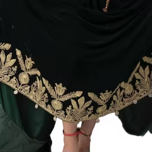 Vestido Maxi Casual Bohemio Vintage Ecológico para Mujer, Estilo Afgano, de Gasa, Manga Larga, Bordado, con Botones - Product Image 6