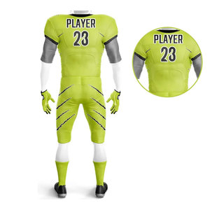 Ensemble d'uniformes de football américain unisexe, imprimé par transfert thermique, taille élastique, maillot sans manches, pantalon ajusté, anti-humidité, bleu - Product Image 3