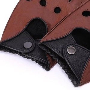 Nouveauté : Gants en cuir de haute qualité, style uni, durables et respirants, pour toutes les saisons, pour une utilisation en extérieur ou décontractée - Product Image 2