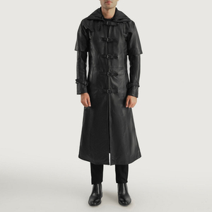Solid Trader High Quality Breathable Windproof Coat <b>For</b> Winter <b>Smart</b> Casual Comfortable Daily Outfit Wear Long Leather <b>Jacket</b> - Product Image 2