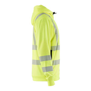 Sweat à capuche zippé haute visibilité ANSI Classe 1, vêtement de travail de haute qualité, unisexe, veste de sécurité brodée, logo personnalisé - Product Image 2