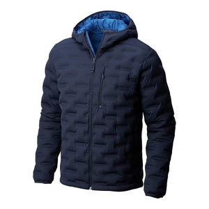 Chaqueta Acolchada con Capucha para Hombre, Diseño Color Block, Cuello Alto, Cierre de Cremallera, Resistente al Viento, Invierno, Informal, Gruesa, Relleno de Poliéster, 2026 - Product Image 3